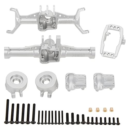 MEUS RACING TRX4M Axle Housing Kit Sliver Upgrade Parts for Traxxas TRX4M Bronco Defender K10 F150 1/18 RC Crawler Includes RC Beyblade Codes