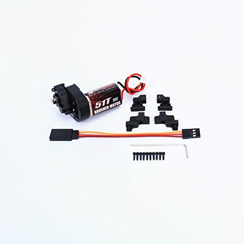 RCAWD SCX24 180 Motor 51t Gear Housing Transmission Extension Cable for Axial 1/24 SCX24 Shock Tower Series Perfect for Tower Hobbies RC Sailboats