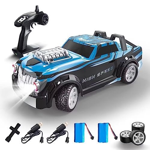 LOOZIX Biggest RC Monster Truck in the World 1/14 Scale 4WD 4X4 2.4Ghz Remote Control Ready to Run High Speed On Road Racing Car with LED Light for Boys Age 8 12 Years Old