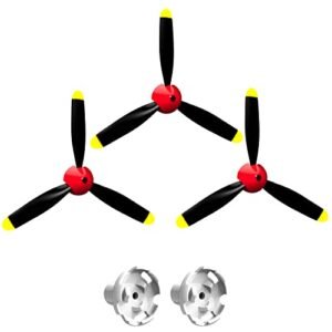LEAMBE 3 Sets 3 Blade Propeller Spare Parts for RC Plane P51 Mustang P40 Warhawk Remote Control Airplane