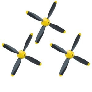 LEAMBE RC Airplane Propeller Selection 3 Sets of 4 Blade Propellers for P51 Mustang P40 Warhawk Remote Control Plane