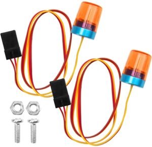 Vgoohobby RC Beacon Light Multi Function LED Flash Rotating Alarm Lamp for 1 10 TRX4 SCX10 and 1 14 Tamiya Tractor RC Trucks Orange