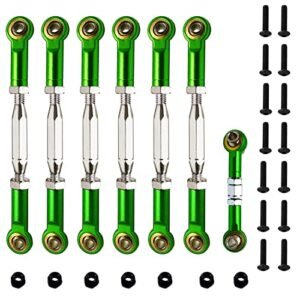 XZSNLYZ Metal Turnbuckles Camber Link Upgrade for 1/10 Nitro RC Drift Car Traxxas Slash Rustler Stampede Bandit Models Green