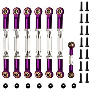XZSNLYZ Steel Turnbuckles Camber Link for 1 10 Nitro RC Car Bodies Traxxas Slash Rustler Stampede Bandit Purple