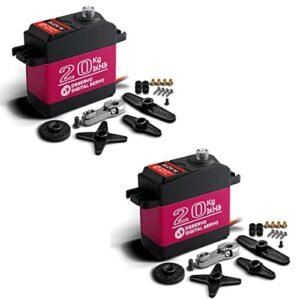 RCmall 2PCS DS3218 PRO 20KG Sinema RC Server High Torque Digital Servo for 1/8 1/10 1/12 Scale RC Cars