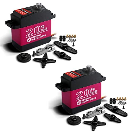 RCmall 2PCS DS3218 PRO 20KG Sinema RC Server High Torque Digital Servo for 1/8 1/10 1/12 Scale RC Cars