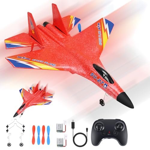OUSEXI RC Airplane with Advanced Control Surface Movement for Kids and Beginners