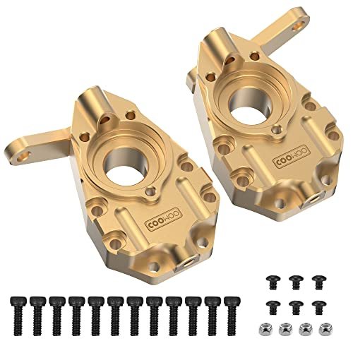 COOWOO Brass Front Portal Drive Housing Set for 1/10 RC Crawler Car Enhancing Lexus RC F Curb Weight Performance