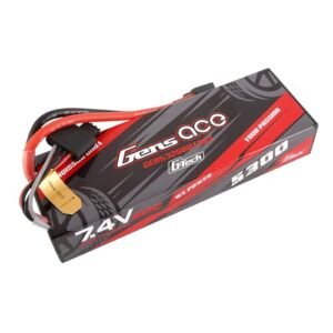 Gens ace G Tech 5300mAh 7.4V 60C 2S Lipo Battery HardCase with EC3 and Deans Adapter