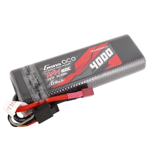 Gens ace G Tech 4000mAh 7.4V 60C 2S Lipo Battery HardCase with Deans Plug