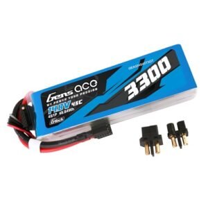 Gens ace G-Tech 3300mAh 45C 14.8V 4S Lipo Battery with EC3 and Deans Adapter