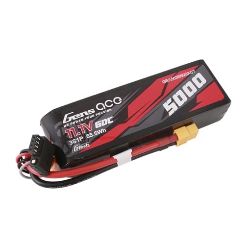 Gens ace G Tech 5000mAh 60C 11.1V 3S Short Size Lipo Battery XT60 Plug