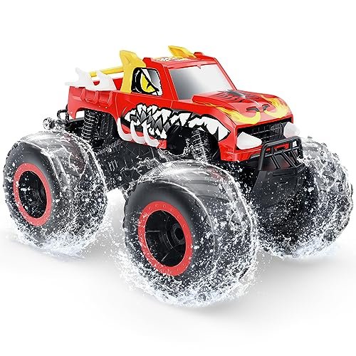 DEERC 1 16 Scale Big RC Off Road Trucks Amphibious Remote Control Car IPX7 Waterproof 4WD Dual Motors All Terrain 2 4Ghz RC Cars Boat Toys for Boys Girls Kids Adults