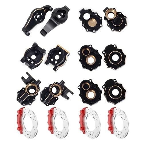Linsvirgo TRX4 Portal Drive Housing Caster Blocks Steering Knuckle Rear Axle Mount Housings Inner Brass Counterweight Set for 1/10 RC Crawler Car Upgrade Parts Perfect for RC Tracks in Georgia
