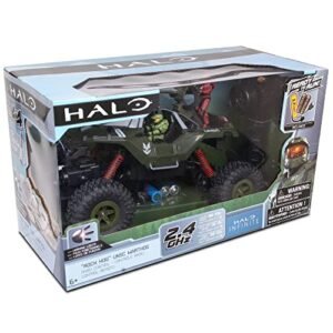 NKOK Halo Infinite UNSC Warthog Rock Hog RC Body 2.4 GHz Radio Control Vehicle with Master Chief Spartan