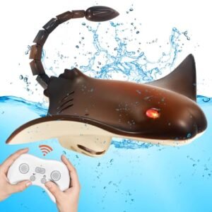 Intex Remote Control Shark Boat 2.4G RC Stingray Fish Pool Toy for Kids Ages 8 12 Perfect for RC Boat Games