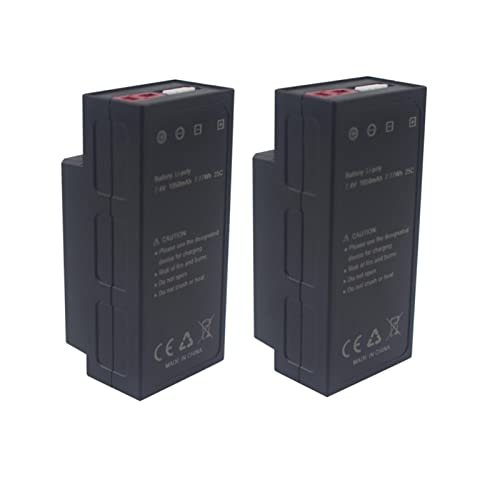 Fytoo 2PCS 7.4V 1050mAh 2S Lithium Battery for MJX H16 H16P H16E H16H H16DR H16SC H16BM 16027 14301 JC16EP RCM029 HP161 HB17 RC Speed Car Competitive Racing Electric High Speed Model Toy Car Battery