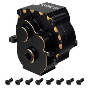 EPINON Aluminum Gearbox Case for TRX4M 1/18 RC Drift Wheels Upgrade Accessories Black Gold