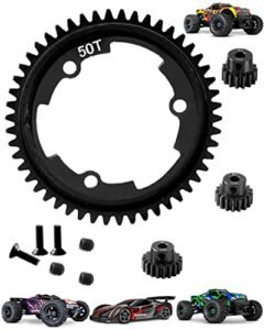 HopsupRC Metal Spur Gear Set for New Bright RC Dodge Truck 50T Transmission Gears with 15T 17T 19T Pinions