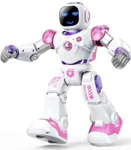Ruko 1088 Smart RC Robot with Camera STEM Programmable Interactive Toy for Kids Ages 4 5 6 7 8 9 Pink