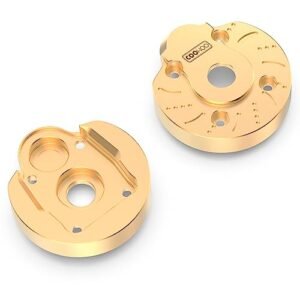 COOWOO Brass RC Portal Covers for Carson RC Trucks SCX10 III Capra UTB10 39mm Diameter Set of 2 Golden