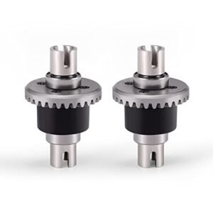 HAIBOXING 1 16th Scale Barca RC Car Spare Parts Machine Differential Complete with Metal Outdrive Cups for HBX 16890A Front and Rear 2 Pieces M16822