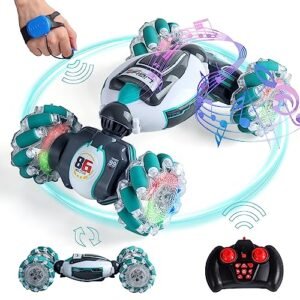 Snowall Gesture Sensing RC Stunt Car 4WD Vehicle Remote Control Car for NERC RC Exam Enthusiasts and Kids Ages 6 7 8 9 10 11 12 13 Years Old