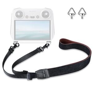 Lykus Lanyard/Neck Strap/Leash for DJI RC/RC 2/RC Pro/RC Plus, Black Strap, Triangular Screws, Compatible with DJI Mini 4 Pro,Air 3,Mini 3/Pro,Mavic 3 Pro/Classic