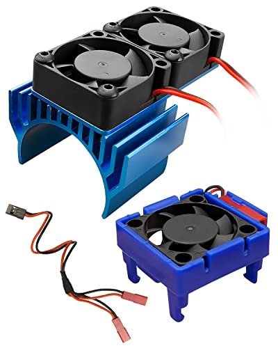 Traxxas VXL 3s ESC Cooling Fan and Motor Dual Fan Set for RC Dual Motor Performance in Slash 4x4 Stampede 4x4 Rustler 4x4 Hoss 4x4 Models