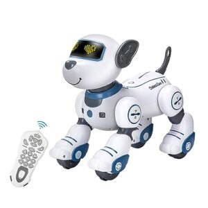 Zreswap RC Fighting Robot Dog Interactive Programmable Robotic Puppy Toy for Kids Smart Remote Control Pet with Dancing Singing Stunt Features