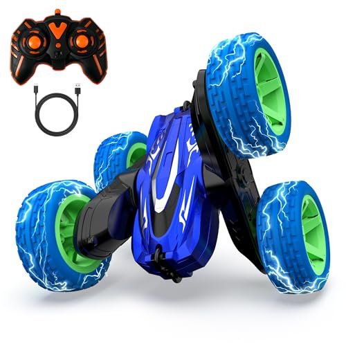 SHARKOOL Carten RC Cars Upgraded Dual Motor Remote Control Stunt Car for Kids 2.4Ghz 360 Flips Rotating Toy
