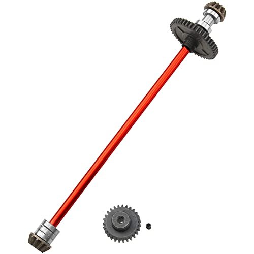 Vgoohobby Metal Center Drive Shaft for 3D Printed RC Car Project Upgrade Part Compatible with Wltoys 144001 1/14 RC Car Buggy Red