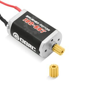OGRC Holden RC Car Body Upgrade 180 Brushed 66T Motor with 11T Stainless Steel Pinion for TRX4M 1/18 RC Crawler