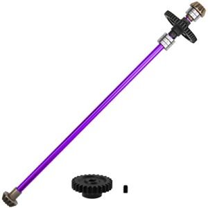 Ruthless RC Wheels Vgoohobby Metal Center Drive Shaft with 27T Motor Gear for Wltoys 124018 124019 1/12 RC Car Buggy