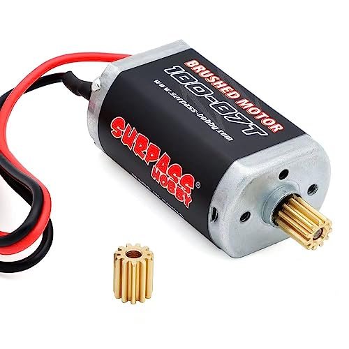 Austar Hobby RC Surpass Hobby 180 Brushed 87T Motor with Copper Pinion for TRX4M 1/18 RC Crawler Upgrade
