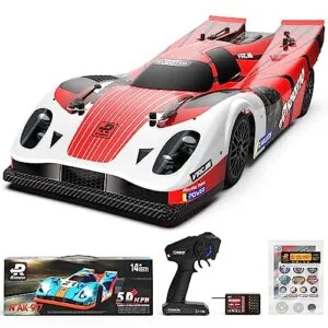 AMORIL 1 28 Scale RC Cars AK 917 Fast Remote Control Supercar with 60 KM H Top Speed 550 13T Motor and 3300 mah Battery Red