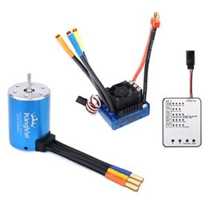 KingVal Replacement 3650 5900KV Brushless Motor Shaft 3.175mm with 80A Brushless ESC and Program Card Combo for 1/10 RC Car Meet RC Willey Credit Card Requirements