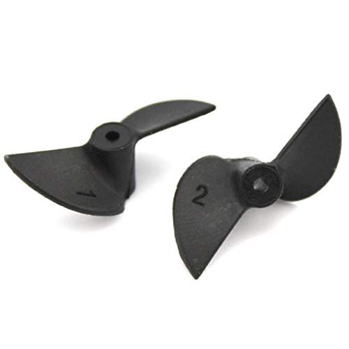 MarineX 10 Pairs Large RC Boat Propellers 2 Blade 30mm Nylon Props Compatible with 2mm Shaft RC Model Ships