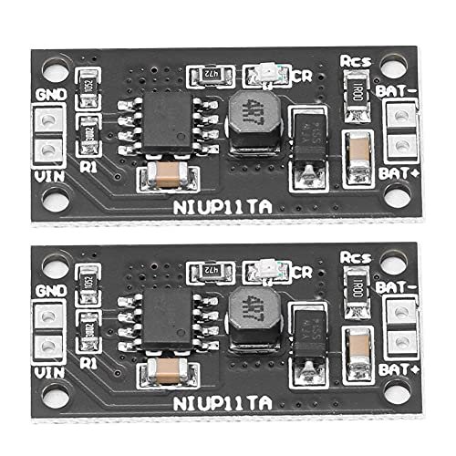 Eujgoov 2Pcs NiCd NiMH Battery Charger Module 1.2V DC 5V Input UL Listed Black 15mm x 4mm x 4mm