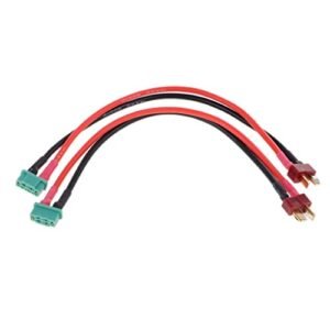 misppro 2 Pcs MPX Multiplex Female Deans Male T Connector Battery 14AWG Silicone Wire Charger Cable