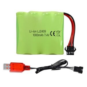 sea jump 7.4V 1000mah SM-4P Plug Charging Battery with USB Charging Cable for DE36W DE65 NO.1809 RC Toy Car Model Off-Road Vehicle Climbing Drift Racing Battery