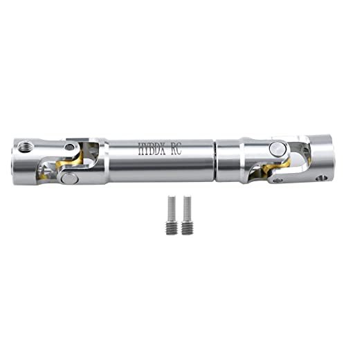 HYBDX Rc Stainless Internal Spline Drive Shaft for 1/10 RC Car Wheel Park RC Track Axial SCX10 Gladiator YK4082 TRX4 TF2 D110 RC Crawler Propshaft Silver 2.95in