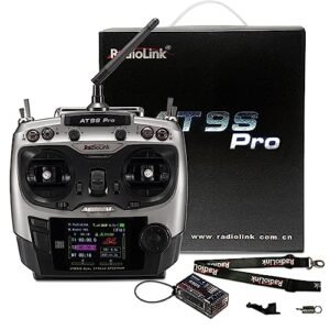 HTLNUZD Radiolink AT9S Pro 2.4G Radio Controller for 1/3 RC Truck with R9DS Receiver 10/12 Channels DSSS FHSS Communication