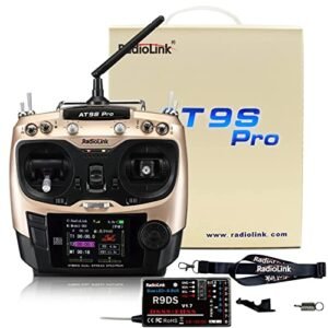 HTLNUZD Radiolink AT9S Pro 2.4G Radio Controller Transmitter for 1/87 RC Truck with R9DS Receiver 10/12 Channels DSSS FHSS Communication