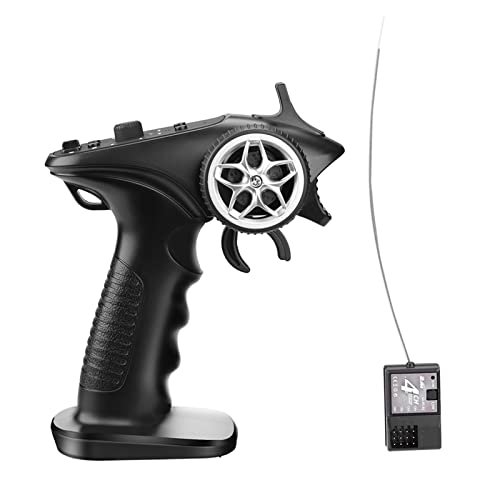 Faddare RC Boat Pond System 4CH 2.4Ghz Radio Transmitter Remote Control for Cars Boats and Tanks Black