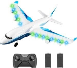 4DRC G2 LED Jet RC Plane for Kids and Adults Ready to Fly with One Key Aerobatic LED Light and 2 Batteries