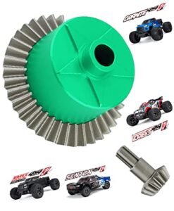 Rcarmumb Steel 37T Main Gear Differential Case Input Gear 13T Upgrades Part for RC Volvo Rock Truck and 1/10 Arrma Granite Senton Vorteks Big Rock 3S BLX Models