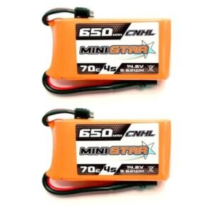 Montech RC CNHL 4s Lipo Battery 650mAh 14.8v 70C with XT30U Plug for 3 Inch Mini Quad FPV Quadcopter Drone UAV 2 Packs