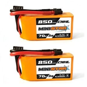 CNHL 850mAh 3S Lipo Battery 70C 11.1V with XT30 Plug for RC Drones Cars and Airplanes 2 Pack