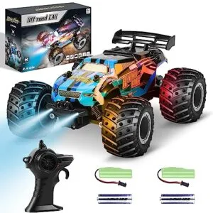 HENEROAR Remote Control Truck with Rechargeable AA Batteries for RC Cars 2.4Ghz All Terrain Off Road Monster Truck 20 KMH Speed